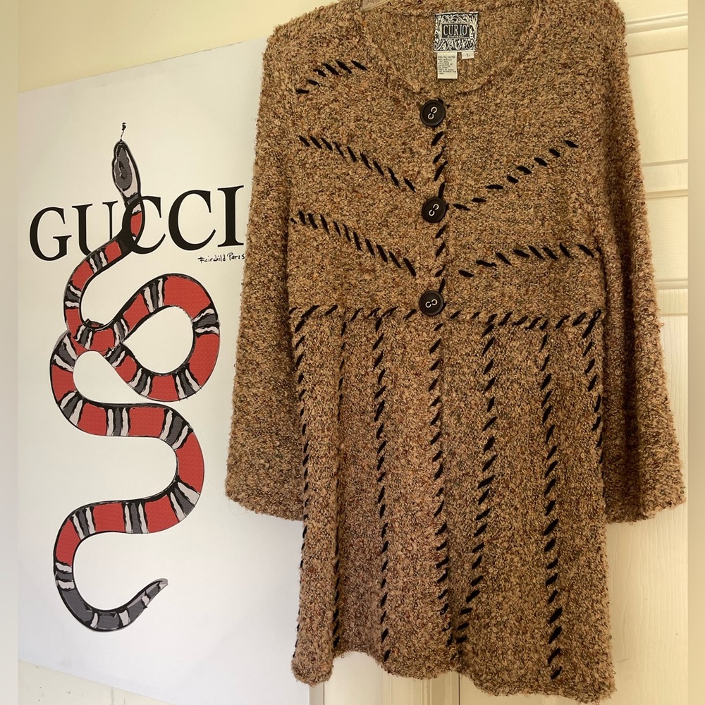 Curio Brown Knit Women's Sweater